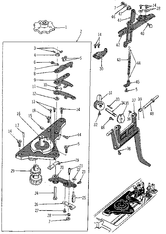 Geared cam assembly