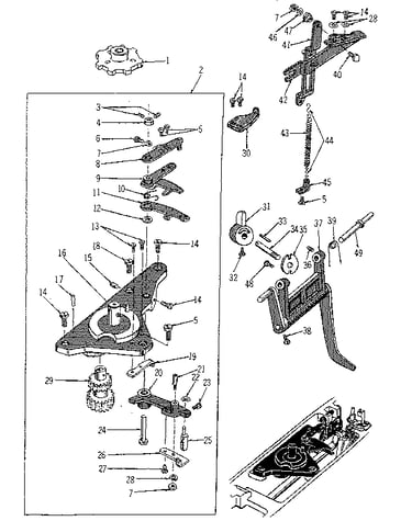 Geared cam assembly
