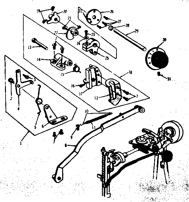 Zigzag guide assembly