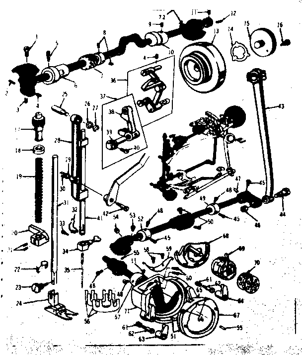 PRESSER BAR AND SHUTTLE ASSEMBLY