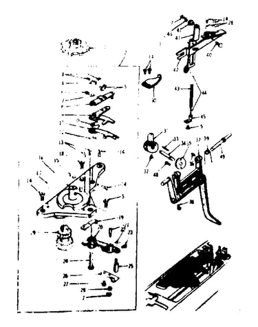 Zigzag guide assembly