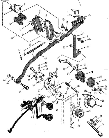 Zigzag guide assembly