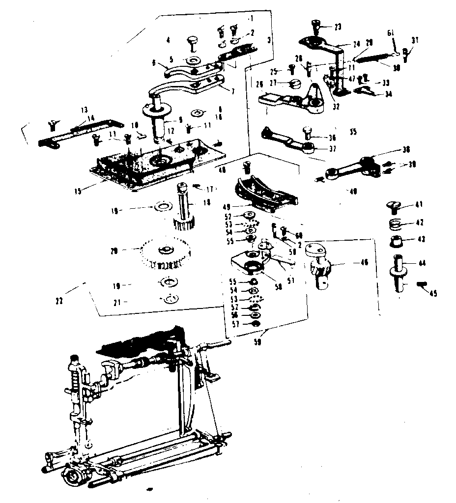 Zigzag guide assembly