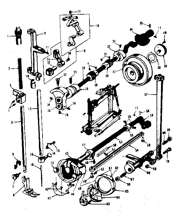 Presser bar and shuttle assembly