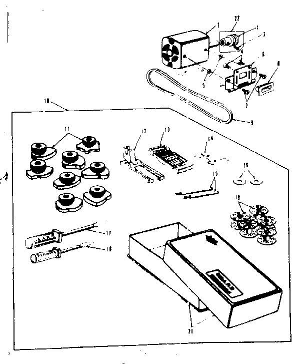 Motor and attachment parts