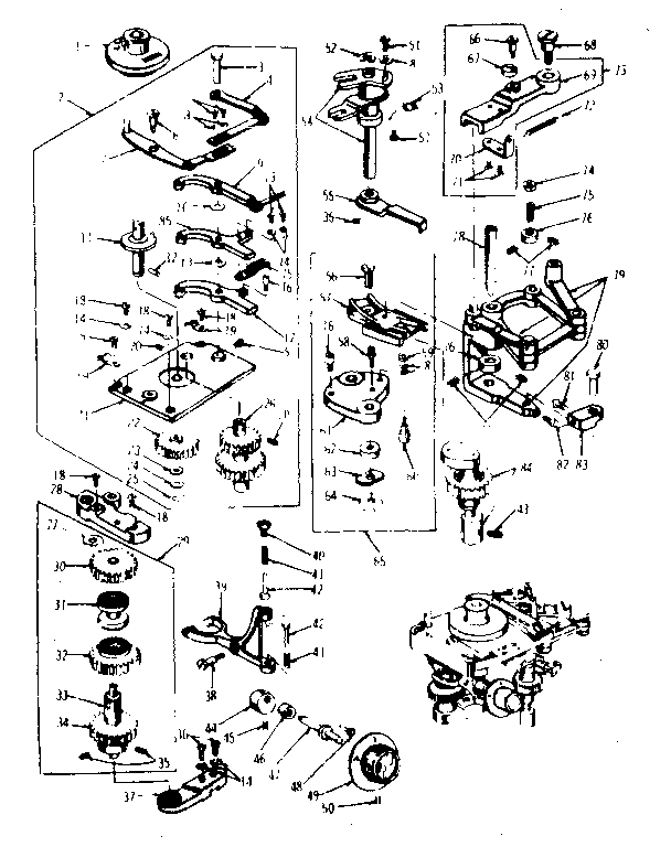 Zigzag guide assembly