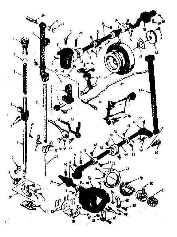 PRESSER BAR AND SHUTTLE  ASSEMBLY