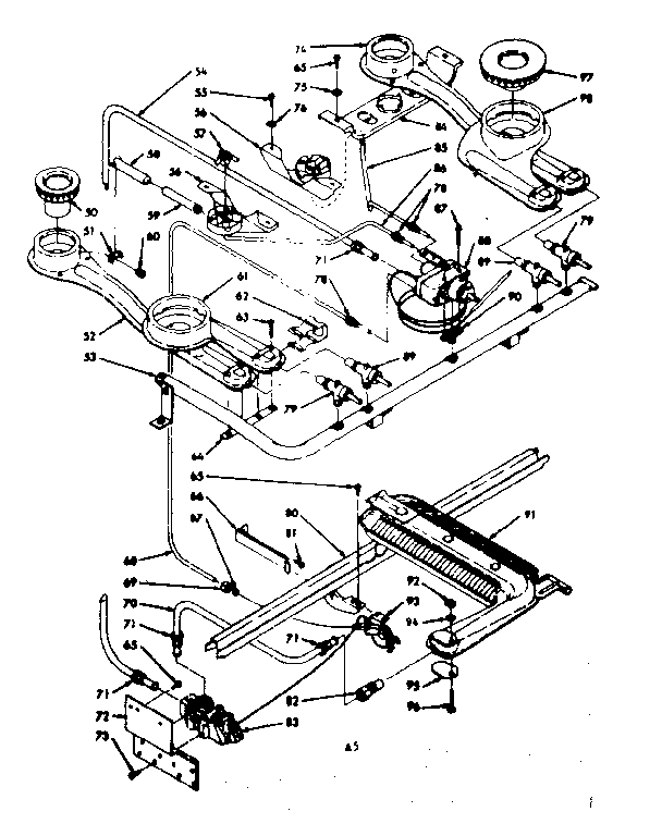 Burner section