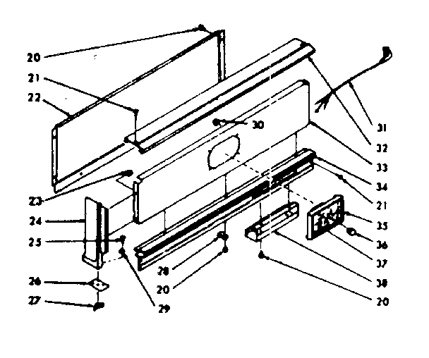 Backguard section