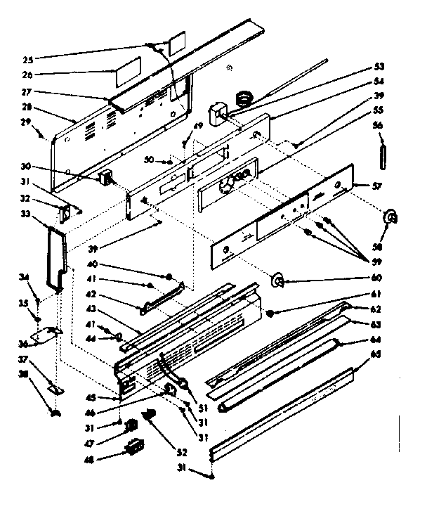Backguard section