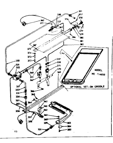Upper & lower oven burner section