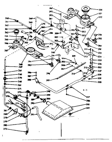 Top burner & solaronic burner section