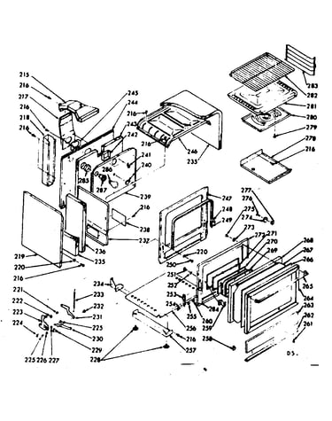 Lower oven section