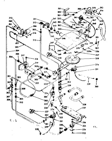 Upper and lower oven burner section