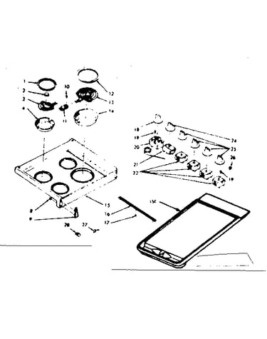 Top section & opt set on griddle