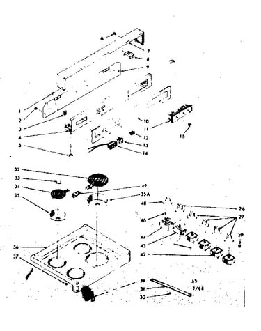 Backguard & main top section