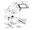 Kenmore 1039366861 backguard and main top section diagram