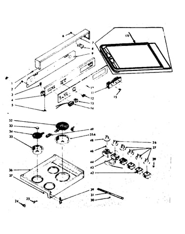 Backguard and main top section