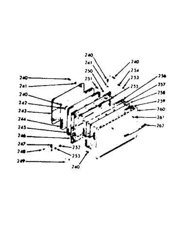 Oven door section