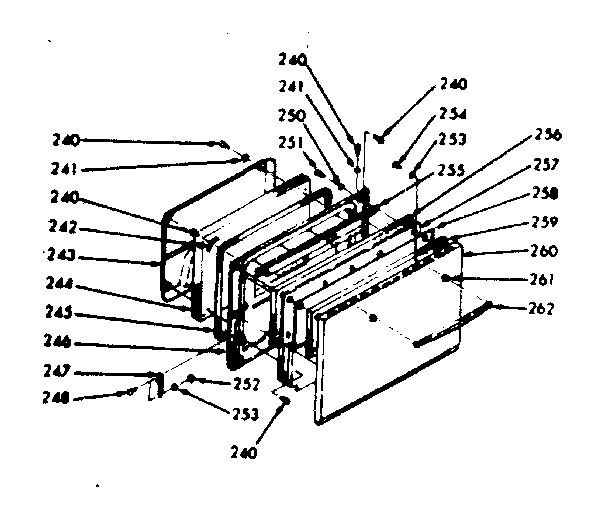Oven door section