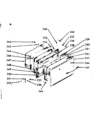 Oven door section