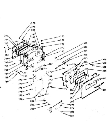Oven door section
