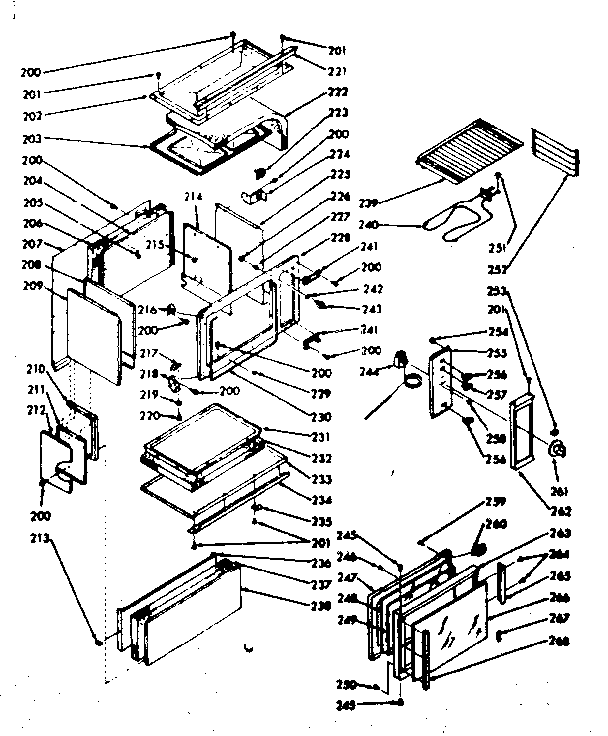 UPPER OVEN BODY SECTION