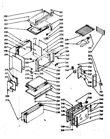 Upper oven body section