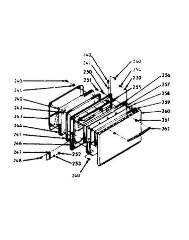 Oven door section