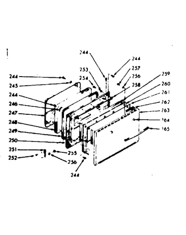 Lower oven door section