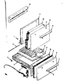 Backguard and door section