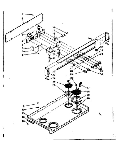 Backguard and cooktop assembly