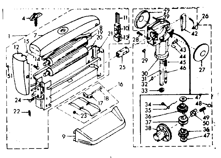 WRINGER AND WRINGER GEAR CASE