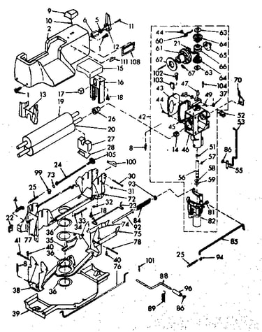 Wringer and wringer gear case assembly