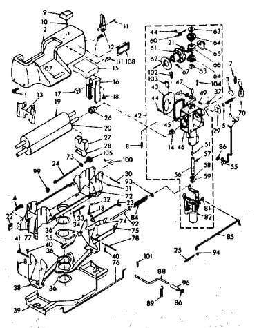 Wringer and wringer gear case assembly