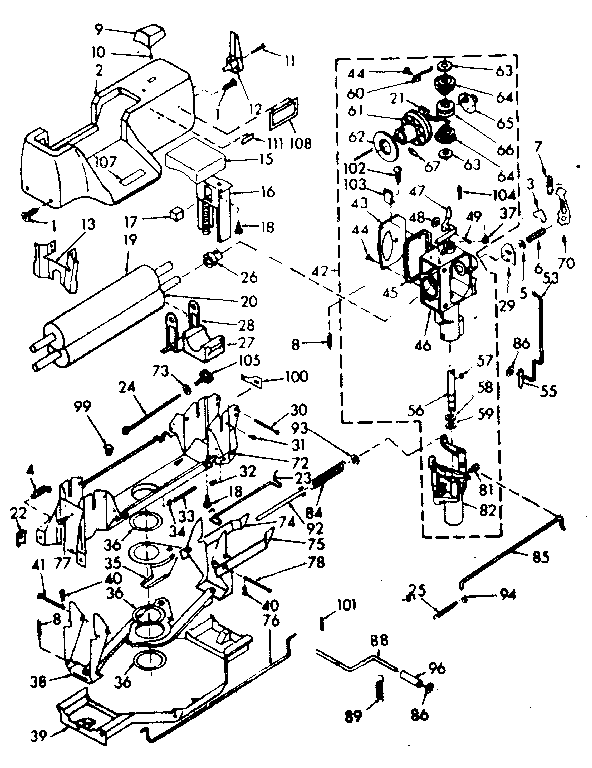 Wringer and wringer gear case assembly