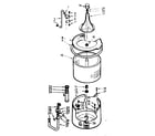 Kenmore 1106803100 tub and basket assembly diagram