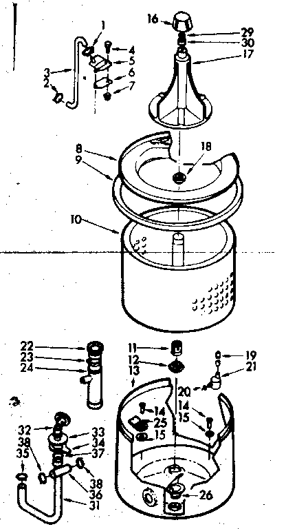 TUB AND BASKET ASSEMBLY