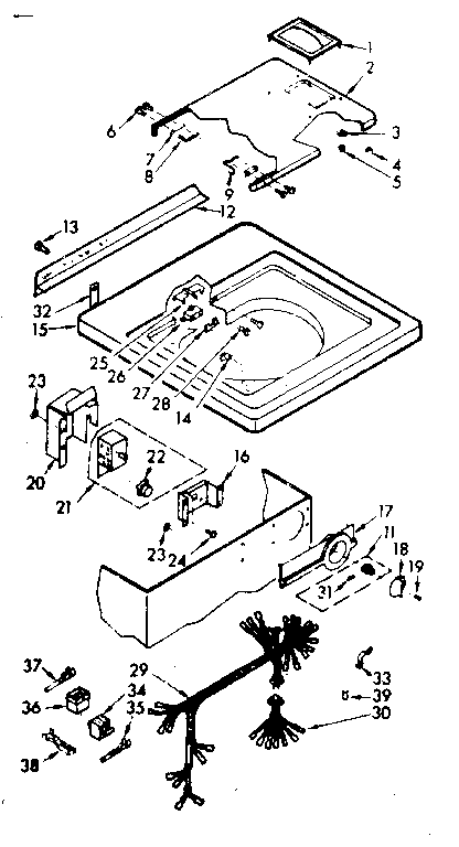 Top and control assembly