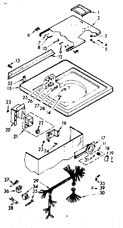 Top and control assembly