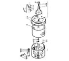 Kenmore 1106804053 tub and basket assembly diagram