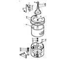 Kenmore 1106804004 tub and basket assembly diagram