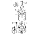 Kenmore 1106804150 tub and basket assembly diagram