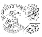 Kenmore 1106804100 top and console assembly diagram