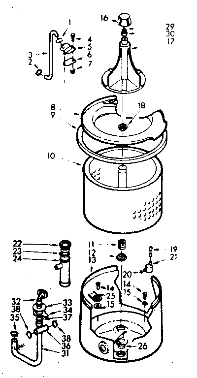 TUB AND BASKET ASSEMBLY