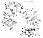 Kenmore 1106805712 top and console assembly diagram