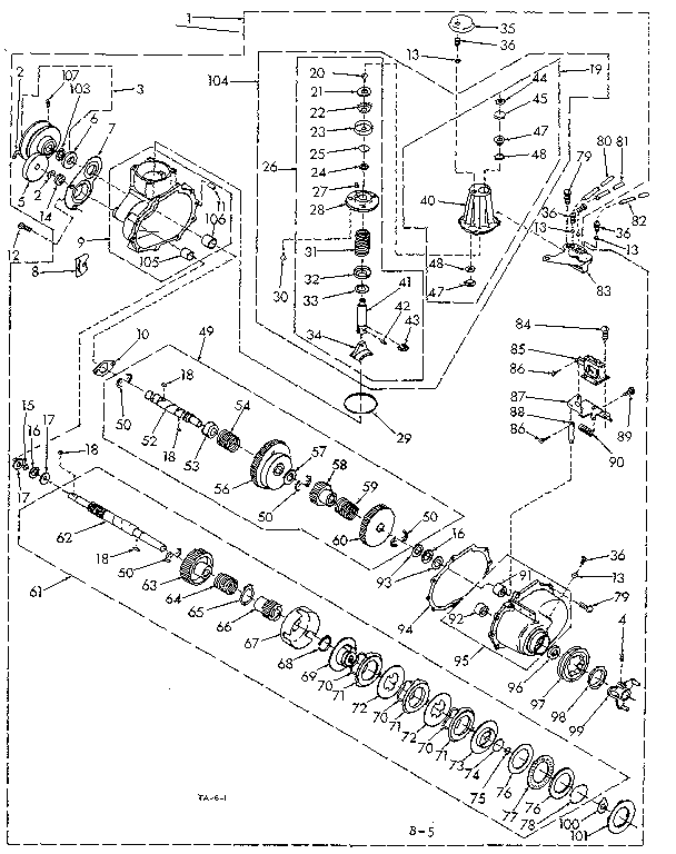 Speed changer assembly