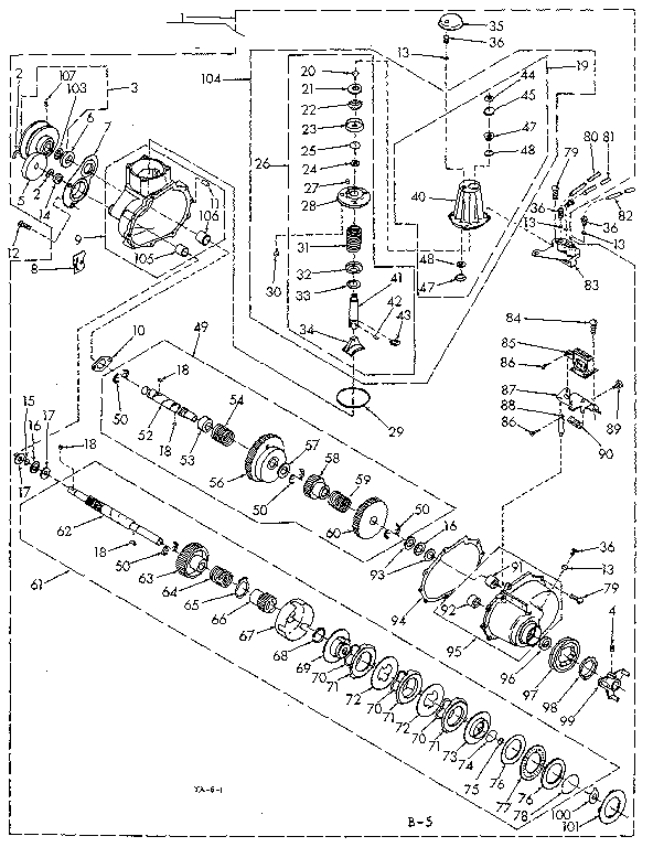 Speed changer assembly