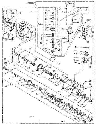 Speed changer assembly