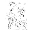 Kenmore 1106810500 top and front assembly diagram